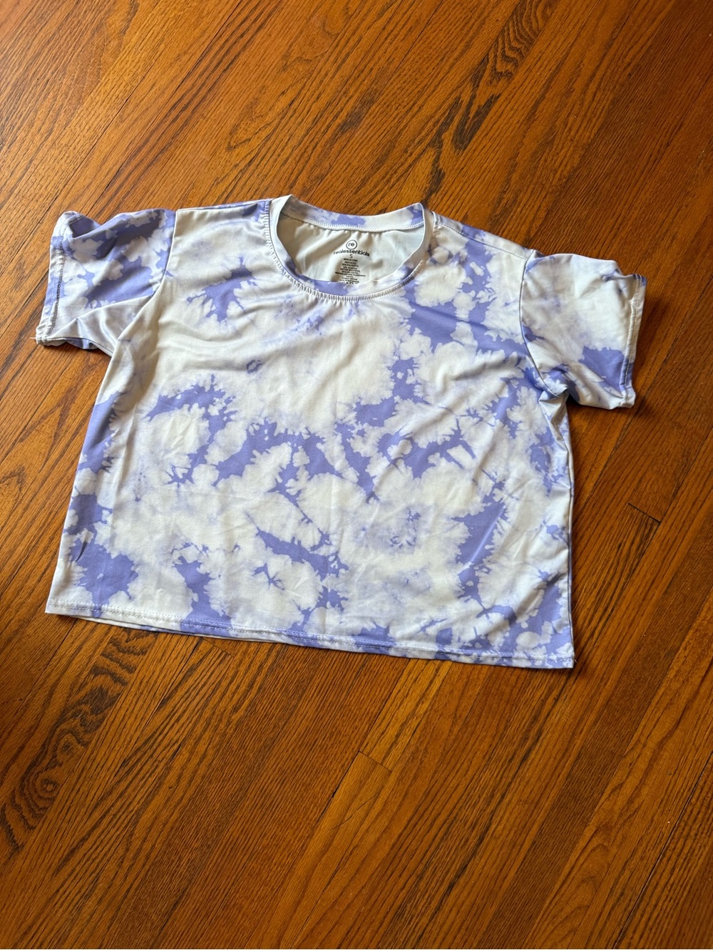 Women's Lavender & White Tie-Dye Short Sleeve Tee